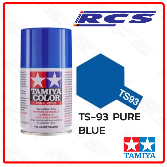 TAMIYA 85093 TS-93 PURE BLUE (GLOSS) สีสเปรย์ทามิย่า พ่นงานโมเดล