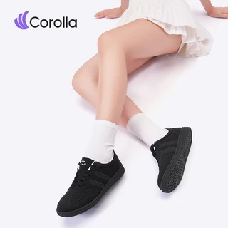 【รองเท้าทำงาน】Corolla Work Shoes รองเท้าผ้าใบลำลองสีดำล้วน สีสุภาพ สำหรับผู้หญิง ดูดซับแรงกระแทก ต้านเชื้อแบคทีเรีย