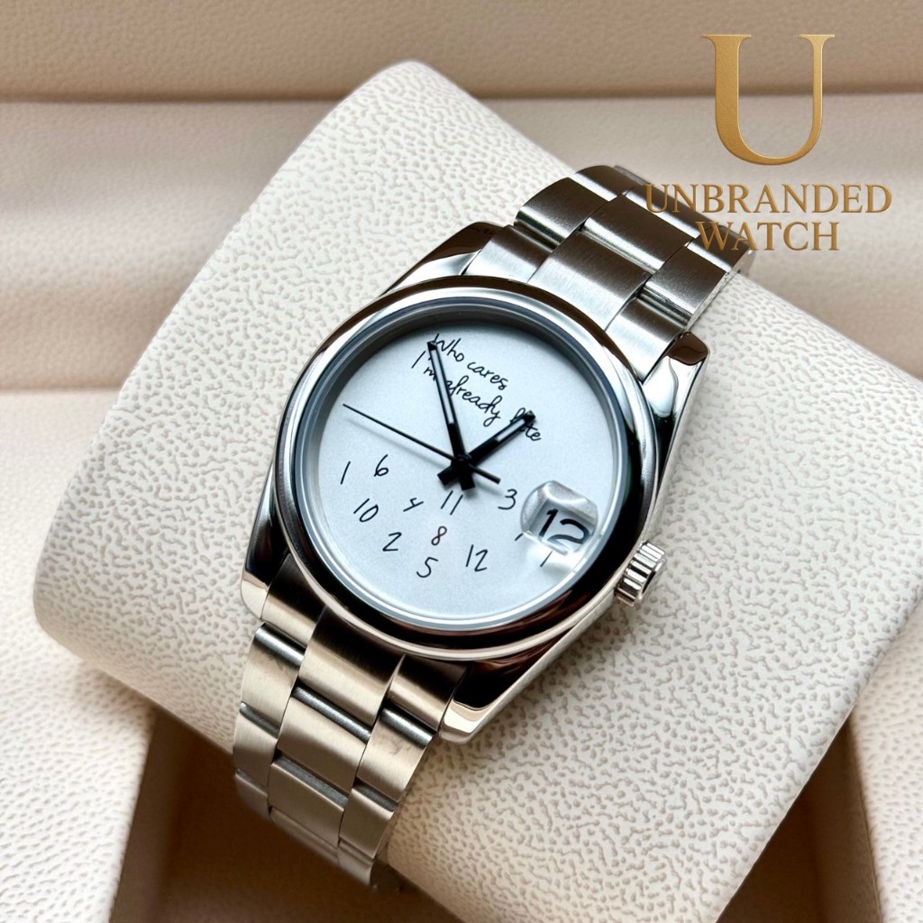 Unbranded watch Sorry I'm Late : Op Silver White Dial Oyster 39mm,36mm Automatic Movement NH35 japan