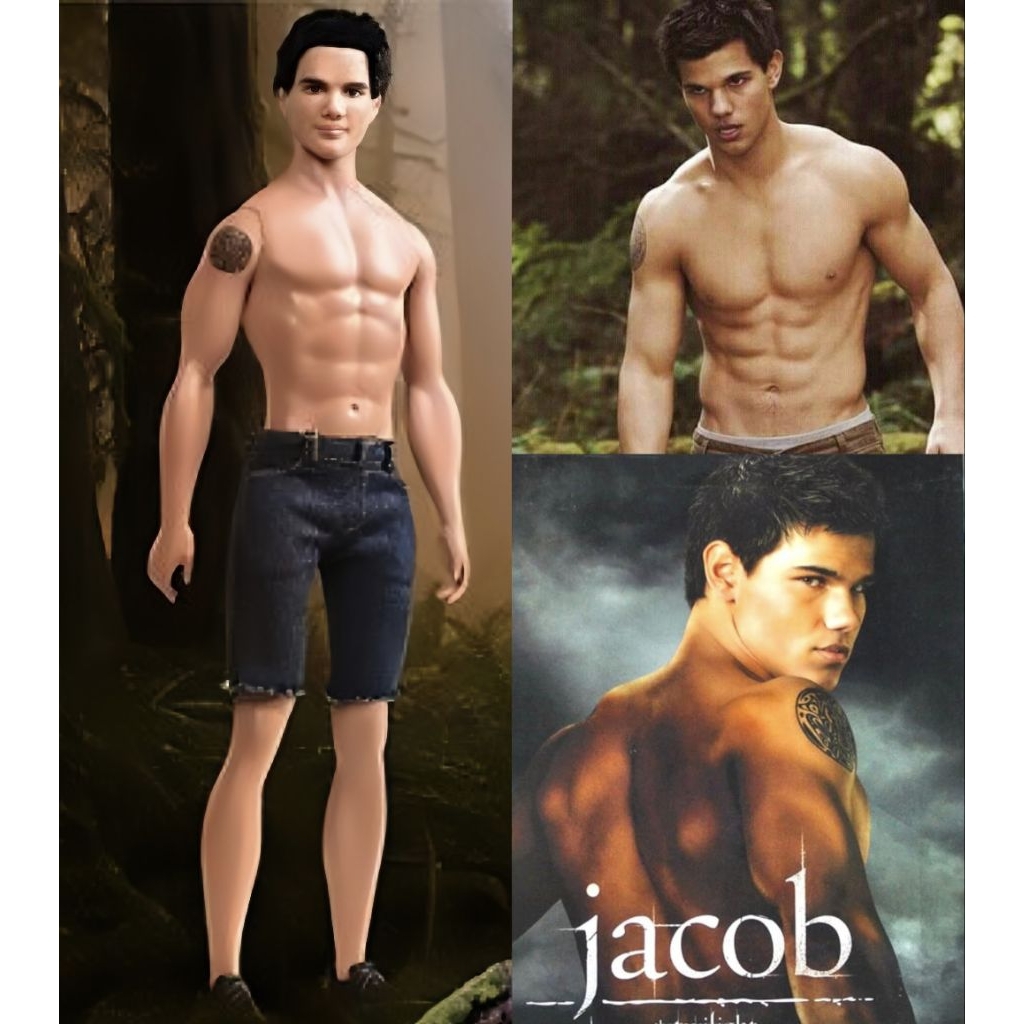 [รุ่นสะสม ของแท้] บาร์บี้หน้าดาราจากภาพยนต์ Vampire Twilight Saga New MoonJacob Black