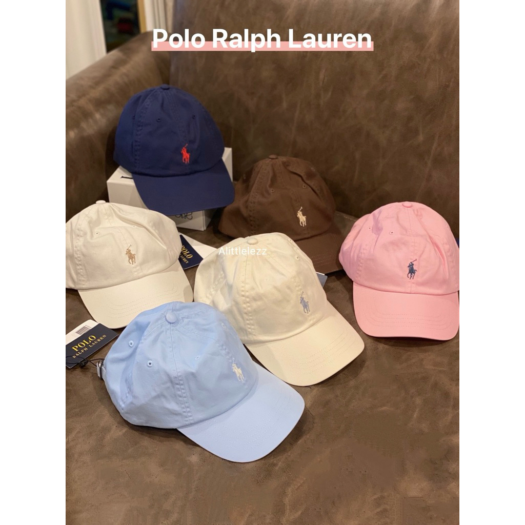 หมวก Polo Ralph(พร้อมส่ง✨)Polo Ralph Lauren Cotton Chino Ball Cap 🇺🇸ของแท้ 100% [เก็บโค้ดลดเพิ่ม 20-25%]