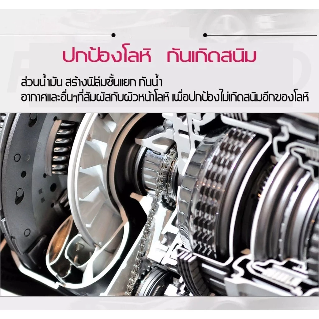 อัพเกรด 450 ML ใหม่ สเปย์ขจัดคราบสนิม น้ำยาล้างสนิม ทำความสะอาดผิวโลหะ น้ำยาขัดสนิมรถยน น้ำยาทำความสะอาดสนิม thumbnail 9
