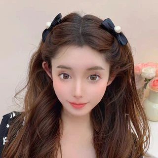 กิ๊บโบว์ติดผม ประดับไข่มุกกลม ริบบิ้น หนีบผมน่ารัก ผ้ามีคุณภาพ สงกรานต์ งานแต่ง งานบวช รับปริญญา