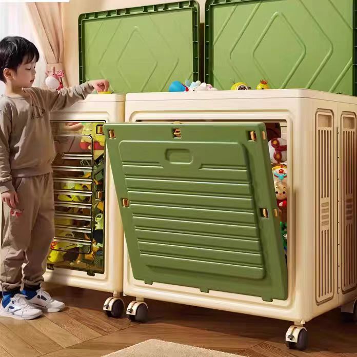 Kaman กล่องเก็บของ พับได้ พร้อมล้อเลื่อน ขนาดใหญ่ กันฝุ่น กันชื้น พับเก็บง่าย ประหยัดพื้นที่