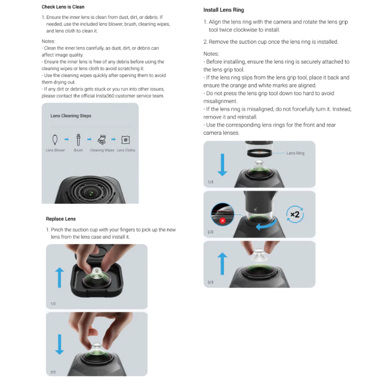 Insta360 X5 Replacement Lens Kit Double Lens รับประกันศูนย์ 1 ปี thumbnail 7