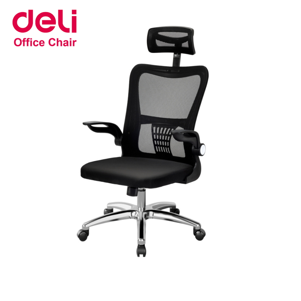 [ฟรีเบาะ]Deli เก้าอี้สำนักงาน เก้าอี้ออฟฟิศ ปรับความสูงได้ เอนได้ แขนปรับได้360 ํ Office Chair