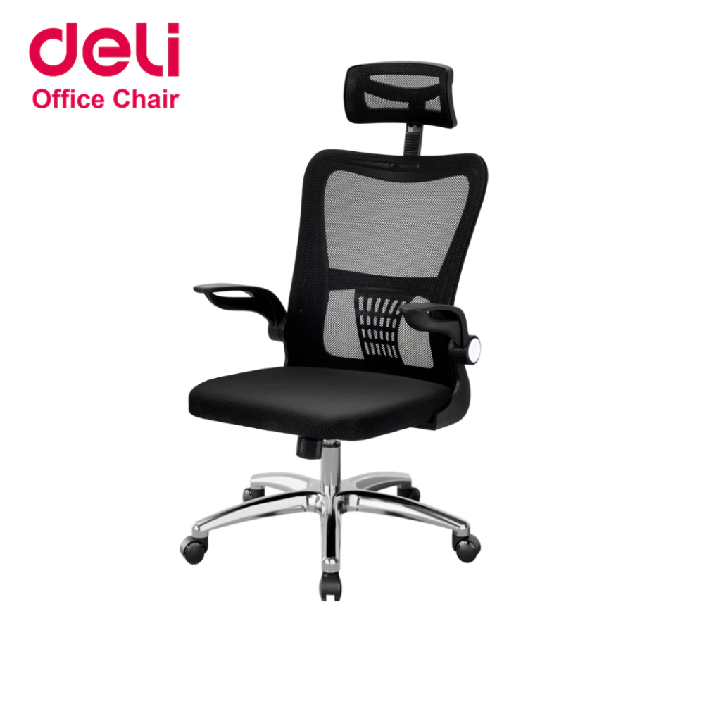 [ฟรีเบาะ]Deli เก้าอี้สำนักงาน เก้าอี้ออฟฟิศ ปรับความสูงได้ เอนได้ แขนปรับได้360 ํ Office Chair