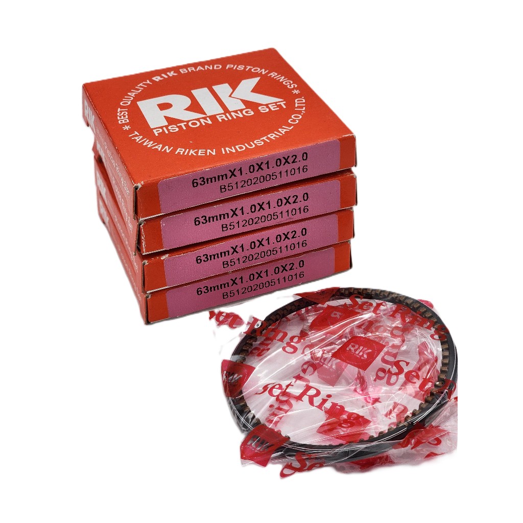 ชุดแหวนลูกสูบ RIK PISTION RING SET ขนาด 63mmX1.0x1.0x2.0 สำหรับลูก TTMRC 63mm แท้ๆ