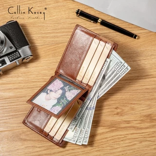 Collin Kacey A23 กระเป๋าสตางค์หนังแท้ กระเป๋าสตางค์ใบสั้น กระเป๋าสตางค์ผู้ชาย Men's wallets