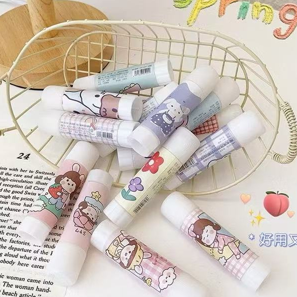 ✅พร้อมส่งในไทย✅กาวแท่ง glue stick 9กรัม ลายการ์ตูนน่ารัก กาวPVA  พกพาสะดวก อุปกรณ์การเรียน