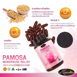วิตามินวัยทอง Auswelllife PAMOSA พาโมซ่า วิตามินปรับสมดุลฮอร์โมนเพศหญิง ลดอาการ วัยทอง ( 30 แคปซูล )