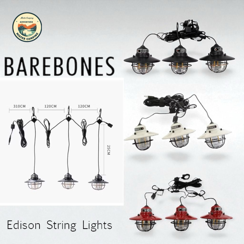 ໂຄມໄຟ Edison String Light LED ແບບ Barebones (USB) ພ້ອມສົ່ງ