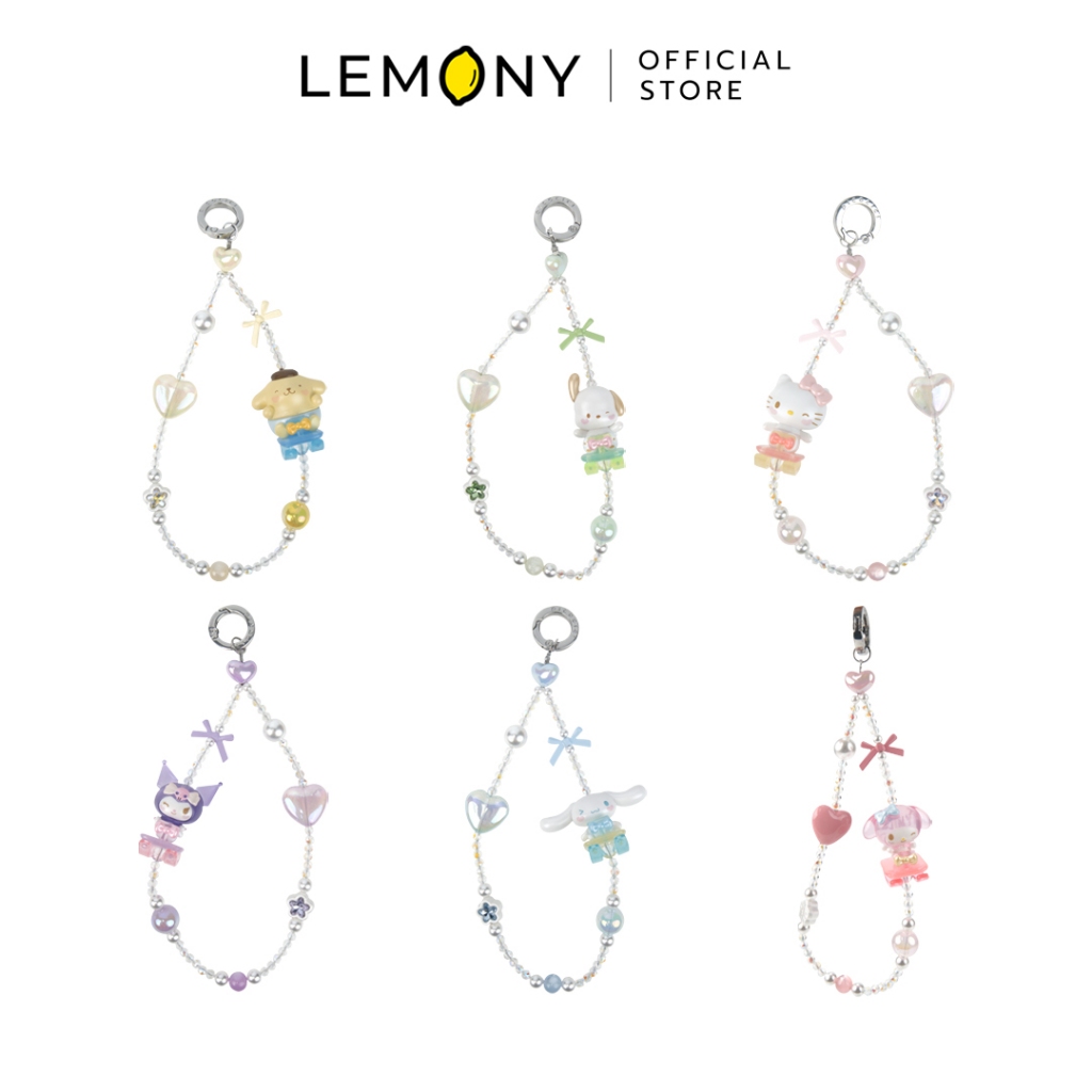 LEMONY กล่องจุ่มพวงกุญแจสายคล้องโทรศัพท์ Sanrio Characters Series ขนาด 20 ซม. (Child like Swing)