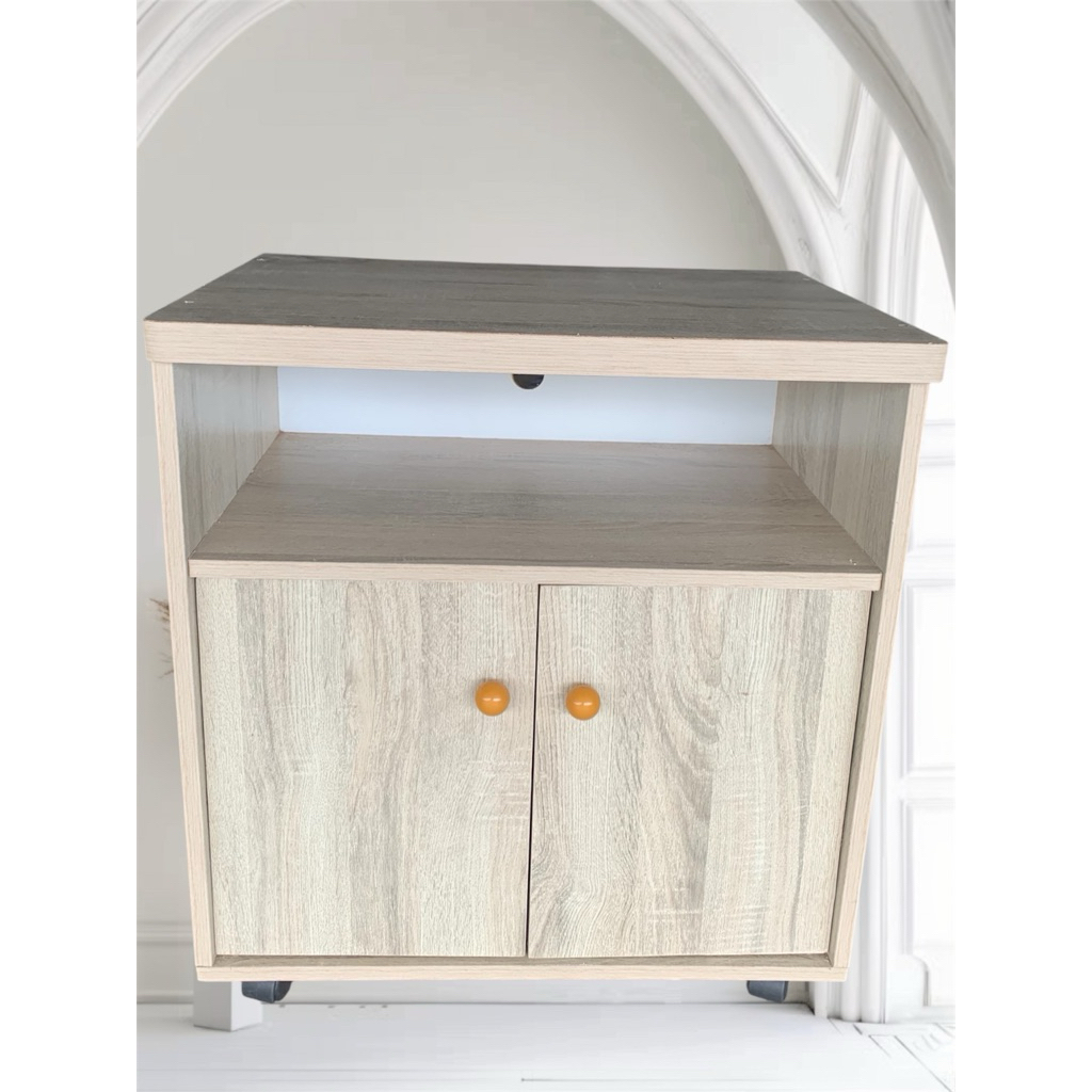 ตู้วางทีวีฝาปิดมีล้อ ประกอบสำเร็จ