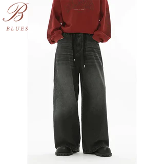 B BLUES ยีนส์ขากว้างวินเทจสุดคลาสสิค! สำหรับผู้ชาย✨ ใส่สบาย ฟิตกระชับไซส์พอดี ลุยได้ทุกวัน ลดแรงสุด ยีนส์ผู้ชายขาตรง