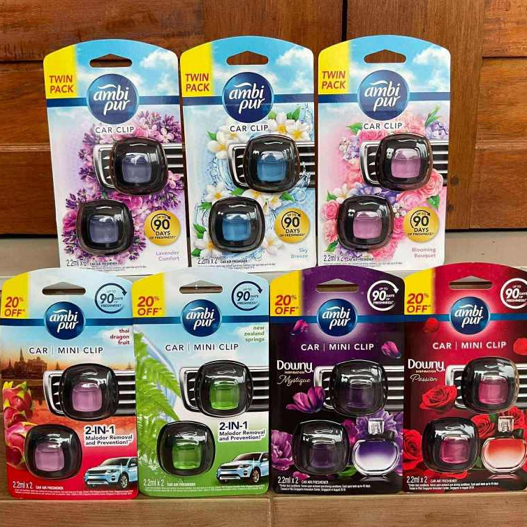 Ambi Pur แอมบิเพอร์ น้ำหอมรถยนต์ 2.2 มล. (แพ็คคู่): เลือกกลิ่นได้