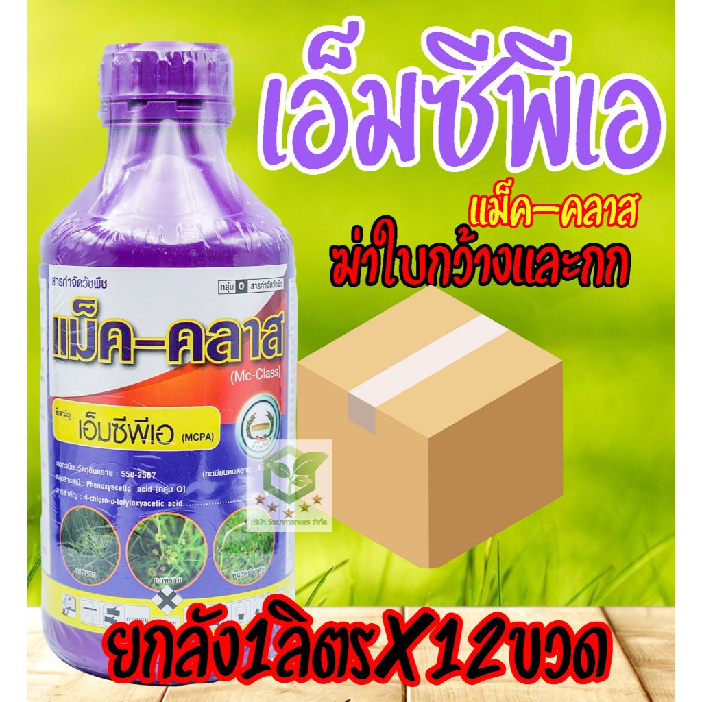 /ยกลัง12ขวด/ แม็ค-คลาส ( เอ็มซีพีเอ 30) ขนาด 1 ลิตร – MCPA กำจัดวัชพืบใบกว้าง และกก เอโซ่ ไมค์ปา เอโซ่