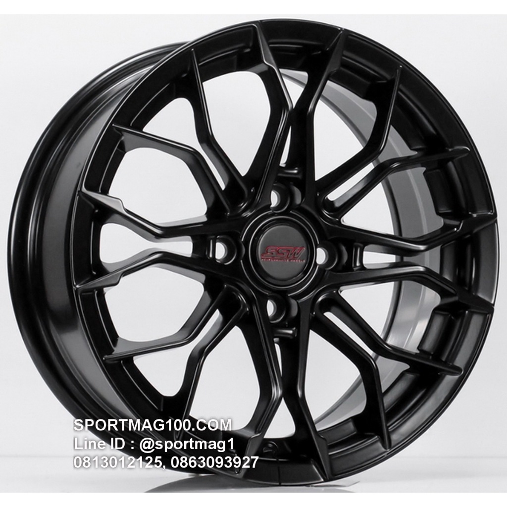 ล้อแม็กซ์ SSW S390 ขอบ15นิ้ว 4รู100 สีดำด้าน กว้าง6.5นิ้ว Offset35 [22299]