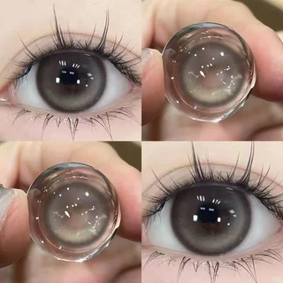 Midroo เลนส์หวานๆ คอนแทคเลนส์สีกรองแสงคอนเทค Pudding Grey/Pink ค่าสายตาปกติ Contact Lens 14.2mm