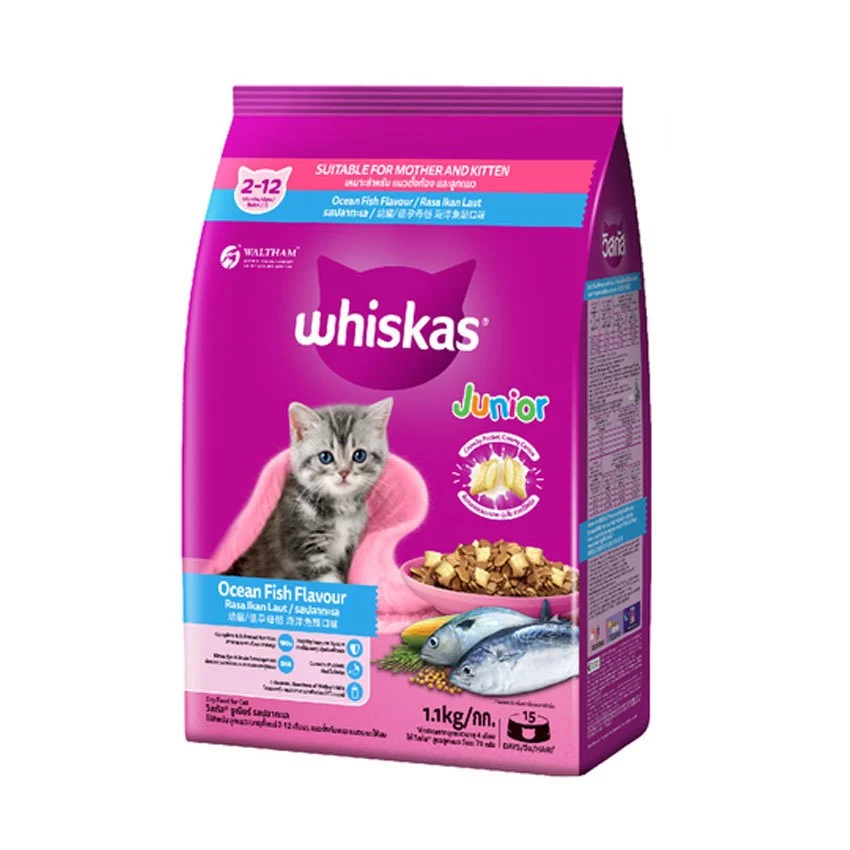 Whiskas Pockets อาหารแมวเม็ด 2 ถุง ขนาด 1.1 กก. thumbnail 4