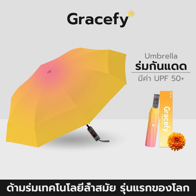 Racefy ร่มพับอัตโนมัติญี่ปุ่น กันuv100% พกพาง่าย คุณภาพสูง กันแดดกันฝน แข็งแรงทนทาน รับประกัน1ปี