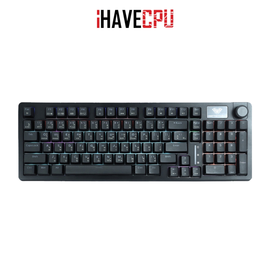 iHAVECPU KEYBOARD (คีย์บอร์ด) AULA S98 3IN1 WIRELESS (EN/TH)