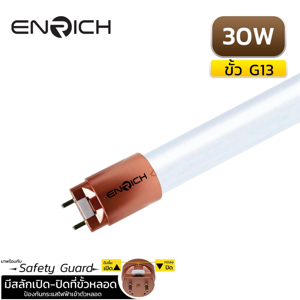 หลอดไฟ LED T8 ENRICH BRIGHTER 30W (25หลอด/ลัง)