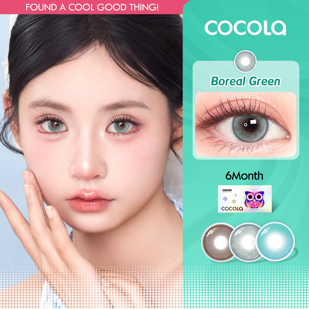 【จัดส่งจากประเทศไทย】คอนแทคเลนส์สีสัน Chestnut Brown+Green+Blue🌷 6เดือน ใส่สวยทุกโอกาส👁️COCOLA,HE361-3
