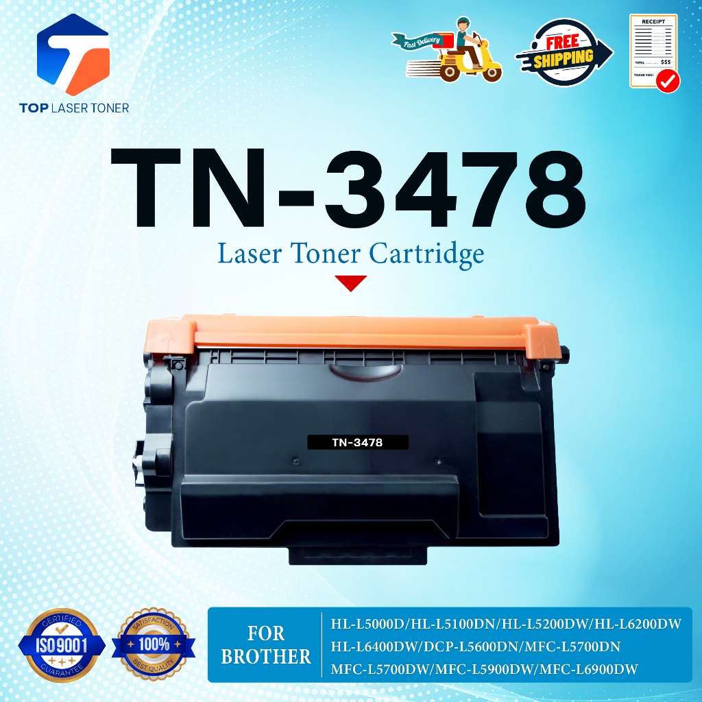 หมึกเทียบเท่า TN-3478 TN3478 T3478 T-3478(TN-3448)FOR BROTHER HL-L5000D HL-L5100DN HL-L6200DW HL-L64