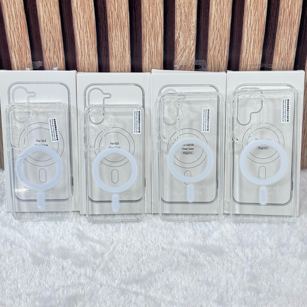 BKเคสใสชาร์จไร้สาย Samsung S25Ultra / S24FE / S23 FE / S23FE / S24 / S24+ Plus / S23 Plus เคสใส เคสแ