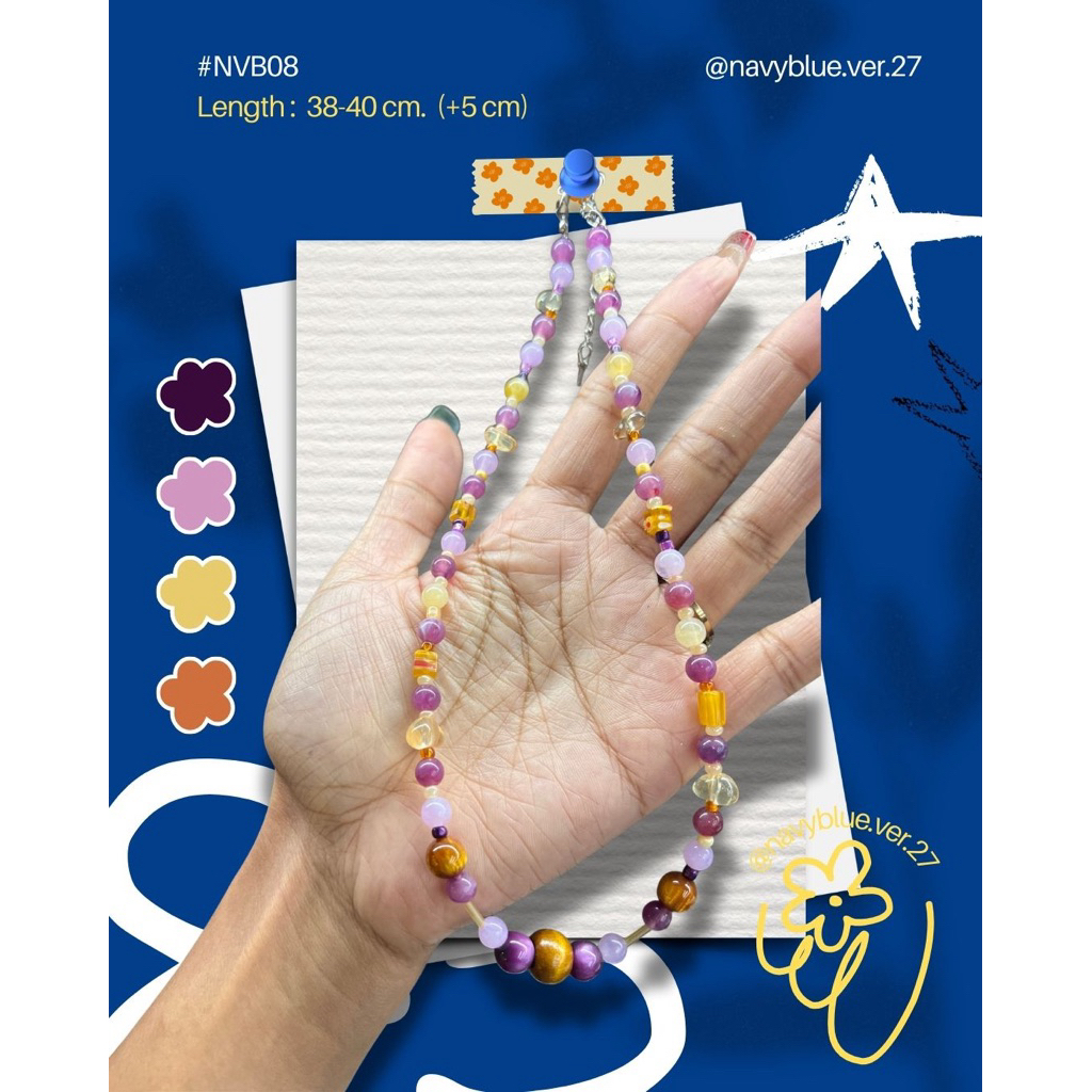 สร้อยคอ #NVB08 ✨✨💜🧡💛✨✨
