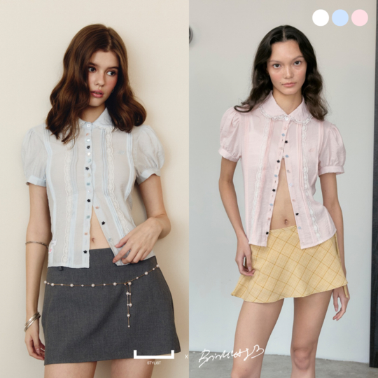 [ ลด 25% วันสุดท้าย ] STYLIST x Brinkkty - Lacce Blouses 002 เสื้อเชิ้ตกระดุม