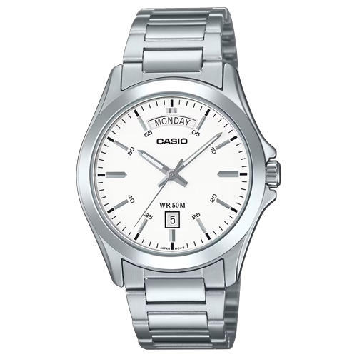 CASIO นาฬิกาข้อมือผู้ชาย สายสแตนเลส รุ่น MTP-1370D,MTP-1370D-7A3