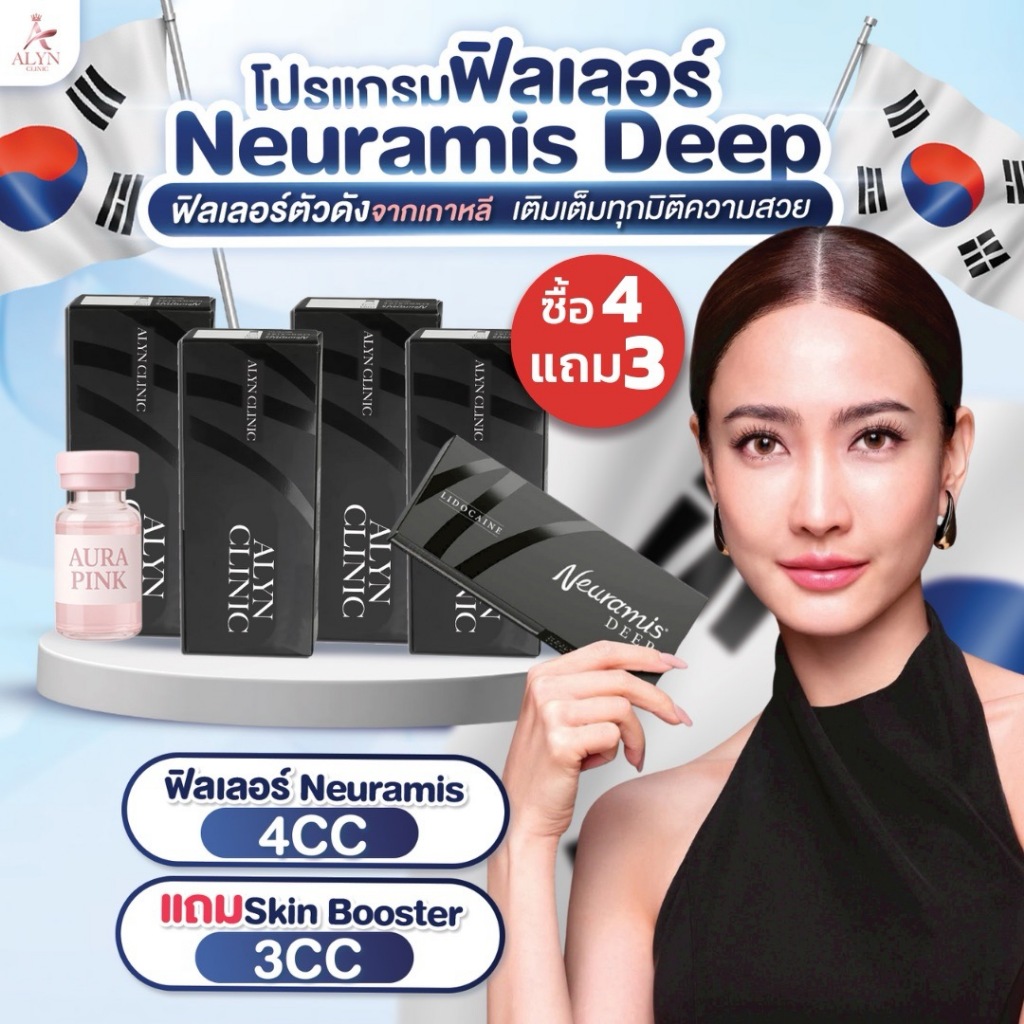 [voucher] ฟิลเลอร์ Neuramis Deep ฟิลเลอร์ตัวดังจากเกาหลี 2แถม3 Alyn clinic อลินคลินิค