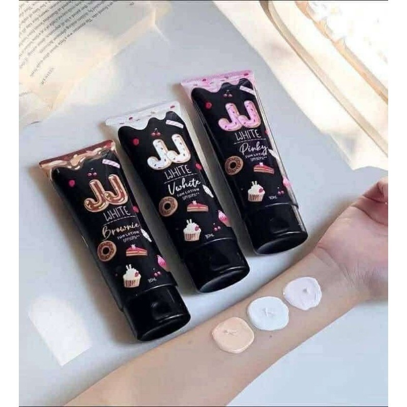 กันแดดผิวกาย เจเจไวท์  JJ WHITE SUNJSCREEN SPF 50 PA+++ โทนอัพเจเจไวท์ 3 สี