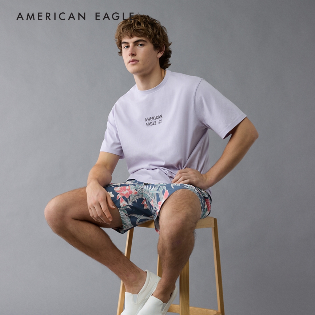 American Eagle Logo Graphic T-Shirt เสื้อยืด ผู้ชาย กราฟฟิค (NMTS 017-4420-530)