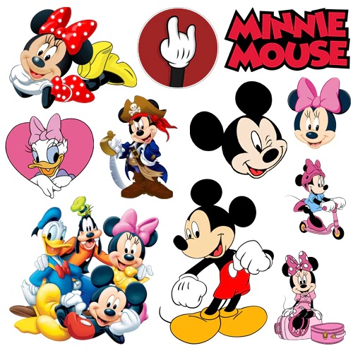 ตัวรีดติดเสื้อการ์ตูนMICKY"Minnie ขนาด 5 CM เซ็ตใหม่ การ์ตูนมิกกี้ สติกเกอร์รีดติดเสื้อ