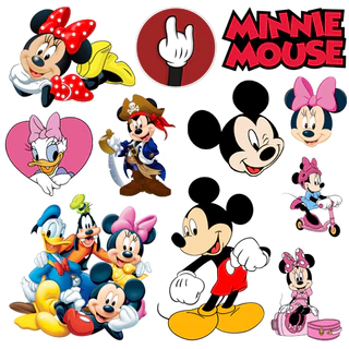 ตัวรีดติดเสื้อการ์ตูนMICKY"Minnie ขนาด 5 CM เซ็ตใหม่ การ์ตูนมิกกี้ สติกเกอร์รีดติดเสื้อ