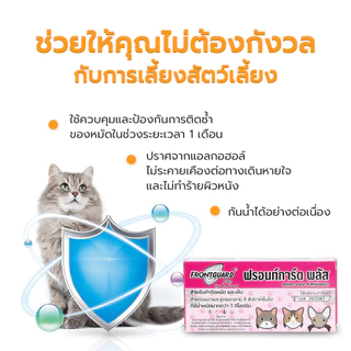 ยาหยอดเห็บหมัดหมาแมว Frontguard Plus ใช้หยดบนผิวหนัง สำหรับสุนัขและแมว ปลอดภัย เห็นผลไว 1 กล่อง