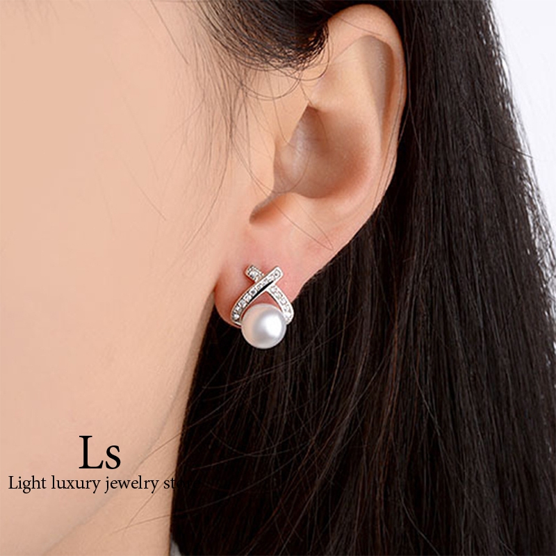 LS jewelry ✨ต่างหูเงิน ต่างหูเงิน Sweetie ต่างหูมุก ต่างหูแฟชั่น ตุ้มหูผู้หญิง ต่างหูมุก ตุ้มหูเงิน - รูปที่ 6