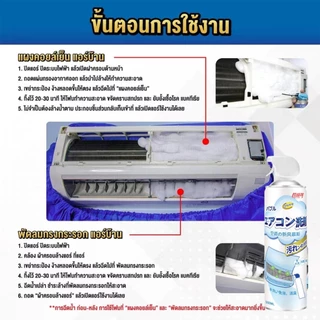 ❄ซื้อ 1 ฟรี 1❄สเปรย์ล้างแอร์ ล้างแอร์บ้าน 500MLโฟมล้างแอร์ล้างแ ฆ่าเชื้อแอร์สะอาด และขจัดกลิ่น ฆ่าเชื้อได้ 99%