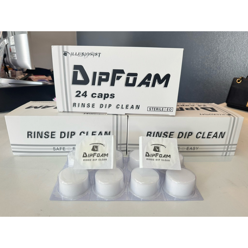 โฟมล้างเข็มสัก Dipform (กล่อง 24 ชิ้น) ใช้แล้วทิ้ง