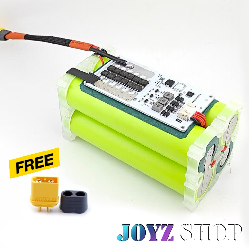 แบตเตอรี่ลิเธี่ยมฟอตเฟต 4S1P 14.6V 15Ah 32140 BMS 50A+ Active​Balance​ 1.5Aในตัว