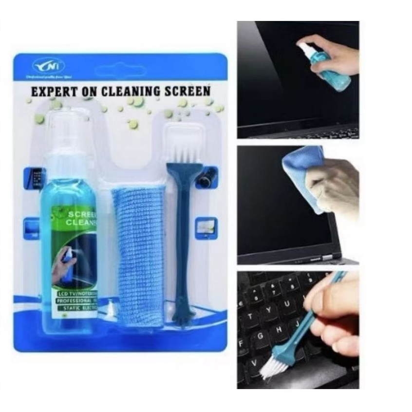น้ำยา Cleaner Kit 3 In 1 LCD Screen Computer Monitor Plasma TV Laptop Tablet Cleaning