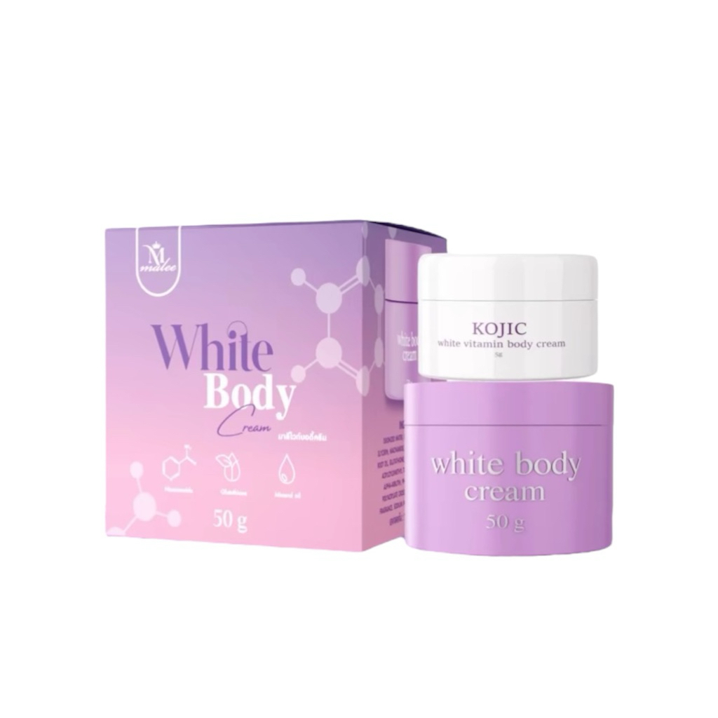 หัวเชื้อมาลีสปีดไวท์ สูตรเข้มข้น แพกเกจใหม่ ครีมบำรุงผิวกาย Malee Speed White Body Cream 50กรัม