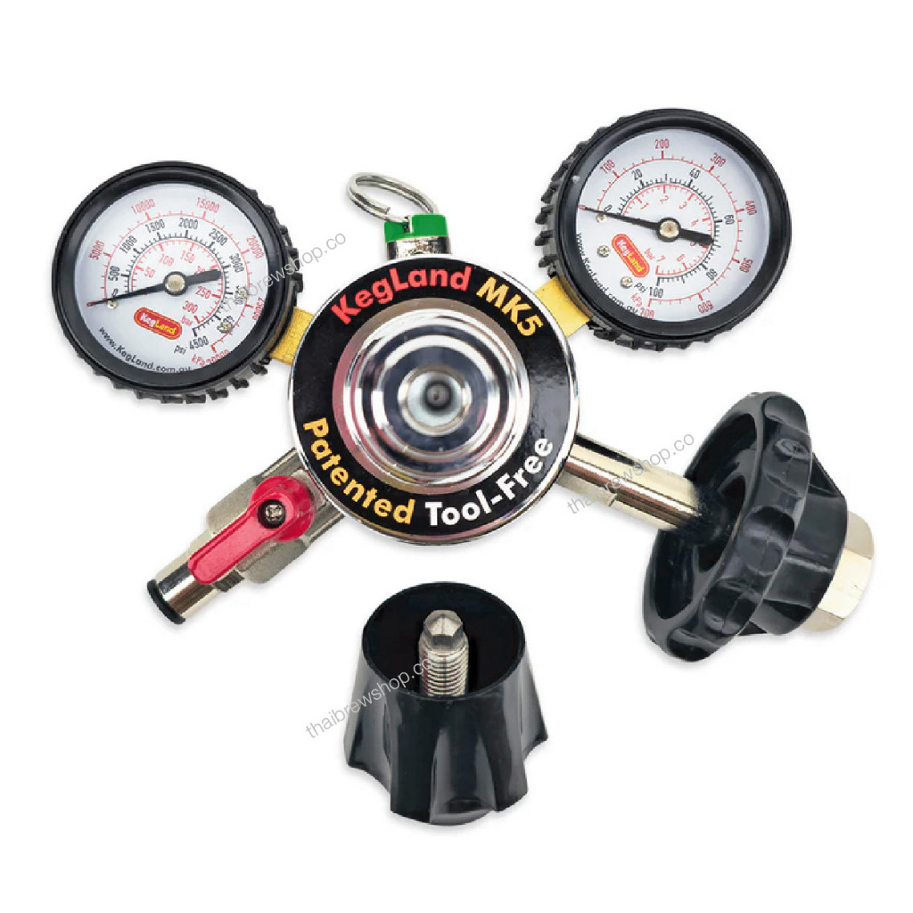 KegLand MK5 CO2 Regulator (CGA320 Connector) – Tool-free