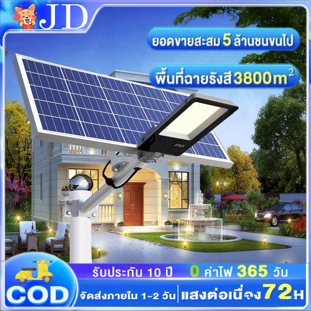 【รับประกัน 30ปี】ไฟโซล่าเซลล์ ไฟถนนโซล่าเซลล์ ไฟเซ็นเซอร์ตรวจจับคน ไฟถนน ไฟอัจฉริยะ Solar Light 500W ไฟพลังงานแสงอาทิตย์