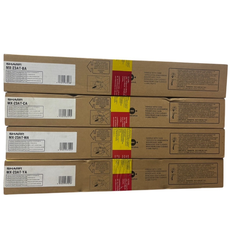 Sharp 23AT รุ่น MX-1810U, MX-2010U, MX-2314N, และ MX-2614N. ชุดดรัมหมึกนี้มี 4 สี