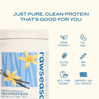 Rawseason USA Plant Protein French Vanilla โปรตีนพืช รอว์ซีซั่น โปรตีนถั่วลันเตา รสเฟรนช์วนิลลา