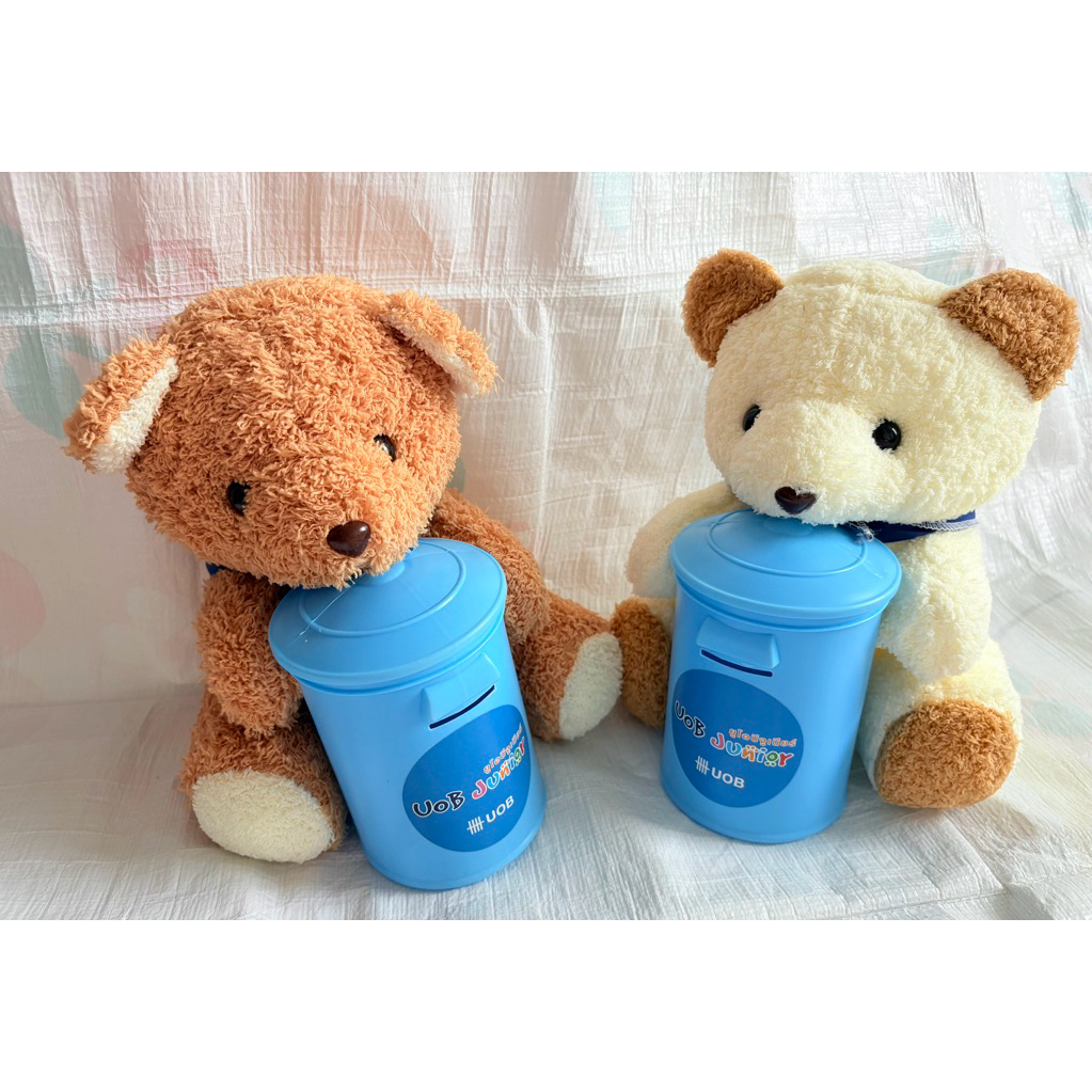 🔥พร้อมส่ง🔥ตุ๊กตาหมี UOB กระปุกออมสิน/ ตุ๊กตาน่ารัก